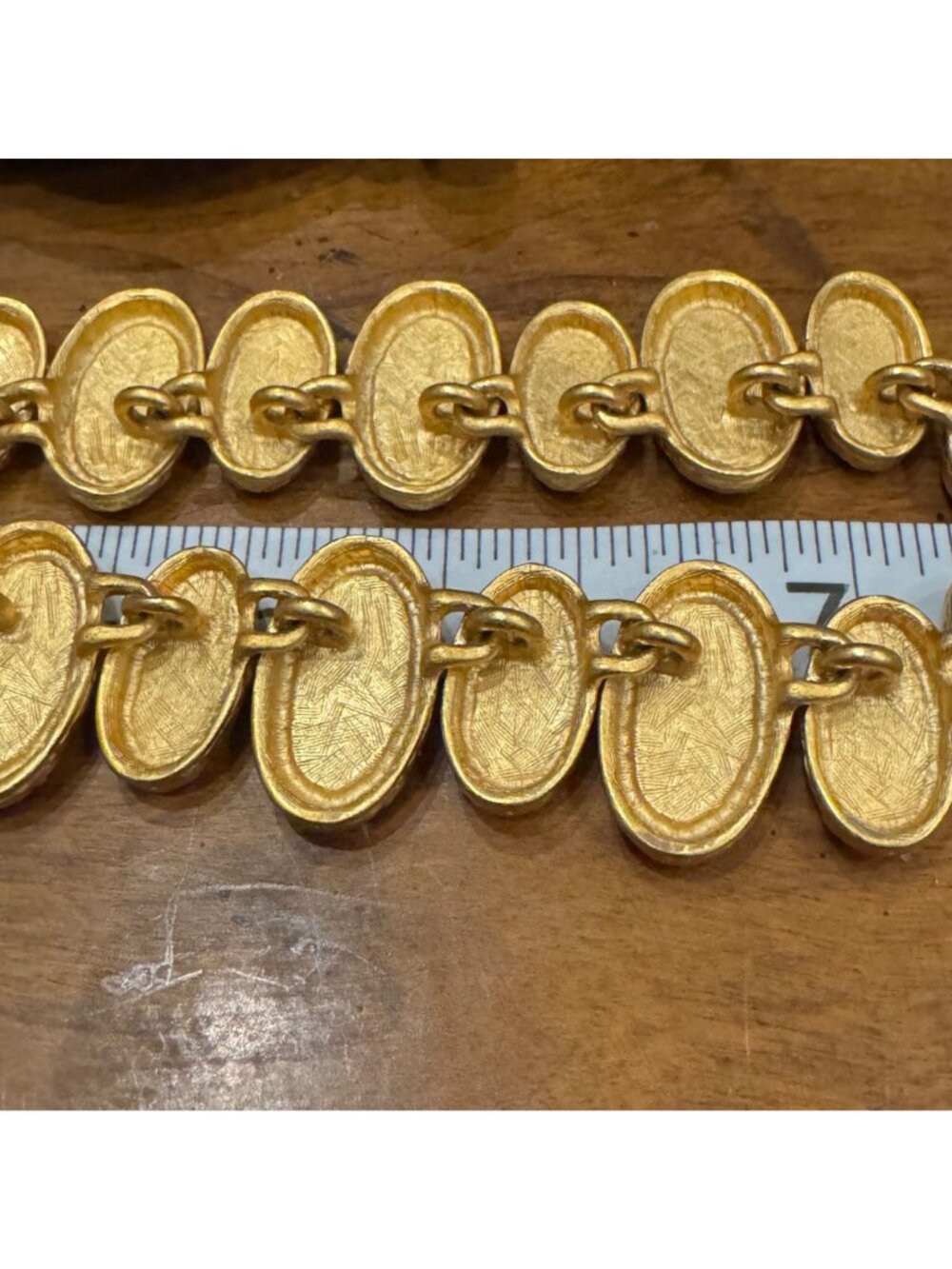 ANNE KLEIN Signed 1990s Black & Gold Statement Necklace & Oval Clip Earring Set - Picture 8 of 15